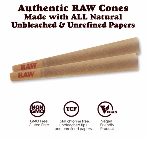 RAW 98 special Size Cone (200pk) + glass tip + tube - Picture 7 of 10